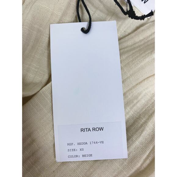 RITA ROW Hedda Cream Gauze Cotton Dress US XS NWT - Picture 11 of 13